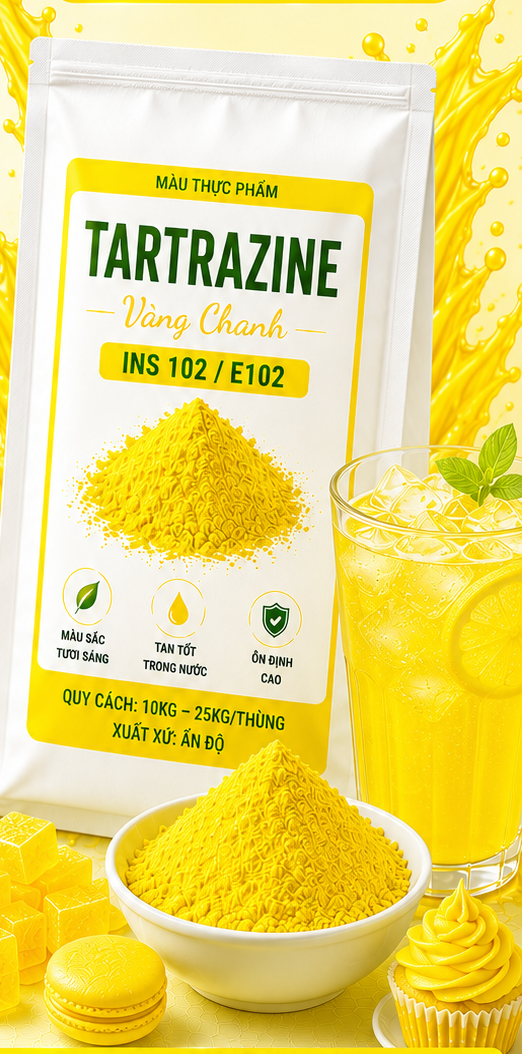 TARTRAZINE – Màu Vàng Chanh