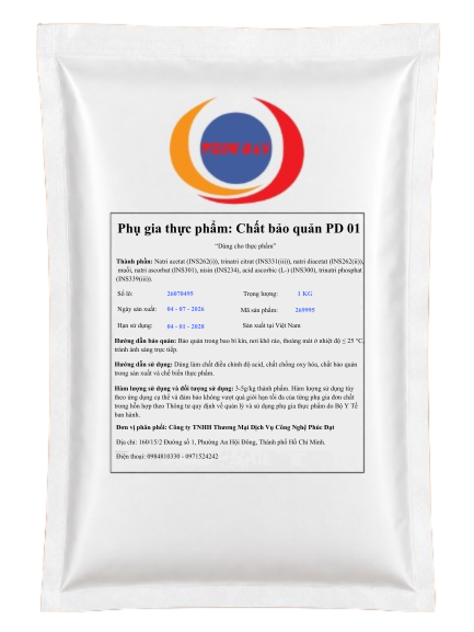 PHỤ GIA THỰC PHẨM: CHẤT BẢO QUẢN PD 01